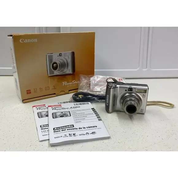 TESTED WORKING Canon PowerShot A560 7.1MP digital camera with box - Picture 1 of 5